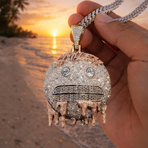 Collar con Colgante de Moissanita Personalizado, Cadena de Diamantes, Plata de Ley 925, Estilo Punk, para Uso Diario - Product Image 4