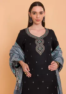 Safaa Winter Zainab Premium Acrowool Woven Unstitched Ladies <b>Dress</b> Material with Stole <b>woollen</b> suits <b>dress</b> material Winter Suits - Product Image 3