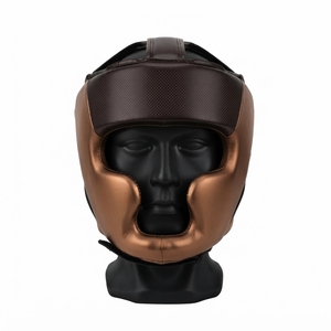 Équipement de boxe personnalisé OEM/ODM, protection intégrale du visage, noir mat et or, casque de sparring - Product Image 5