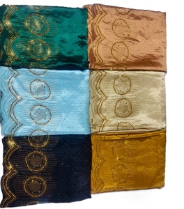 Tissu de mariage somalien Gougra en satin 100% soie, léger, tissé, 60 GSM, écologique, motif floral, haute qualité - Product Image 5
