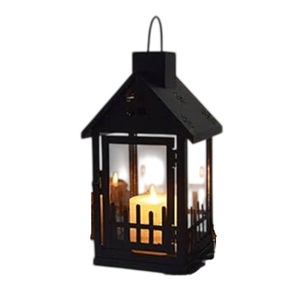 <b>Set</b> Of 3 Vintage Black Metal Hanging <b>Lanterns</b> Indoor Outdoor Decorative Wrought Iron Glass <b>Lantern</b> For Home Wedding Garden Decor - Product Image 5