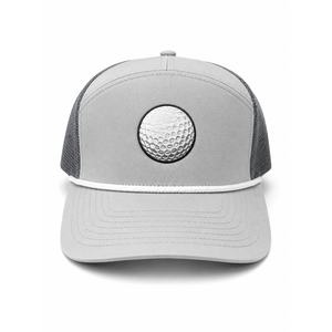 Casquette de golf personnalisée à 6 panneaux, visière incurvée, dos en maille respirante, fermeture snapback en plastique, logo brodé - Product Image 1