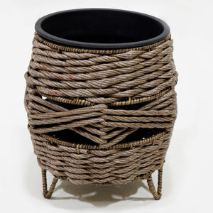 Jardineras de jacinto de agua de algas marinas grandes ecológicas hechas a mano de la fábrica Artex Dong Thap, cestas hechas a mano de Vietnam - Product Image 2