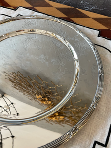 Luxury Round Shaped Silver Metal Charger <b>Plates</b> Stainless Steel <b>Decorative</b> Serving Tray Wedding Event Table Decoration <b>Plate</b> - Product Image 5