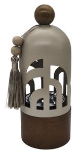 Brûleur d'encens de style arabe moderne, porte-bakhoor avec coupelle à charbon en métal, base en bois, décoration islamique pour la maison, cadeau pour le Moyen-Orient - Product Image 3