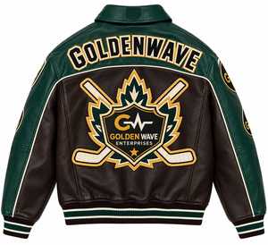 Men's Genuine Leather Varsity Bomber <b>Jacket</b> Custom Logo Embroidered <b>Vintage</b> <b>Racing</b> <b>Jacket</b> Color Streetwear Fashion Wear <b>Jacket</b> - Product Image 2
