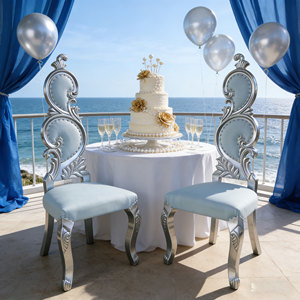 Chaises de trône modernes, durables, écologiques, blanches et noires, en cuir/tissu fait main, pour la location de mariages, salon, villa - Product Image 5