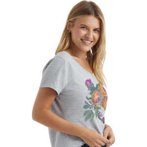 Camiseta Casual de Primavera para Mujer, Cuello Redondo, Tejida a Crochet, Mezcla de Algodón Suave, Colores Personalizables, Ecológica y Transpirable - Product Image 3