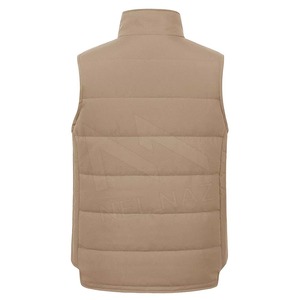 Chaleco Acolchado Beige con Cuello en V para Hombre, con Cierre de Cremallera, Impermeable, Transpirable, Reversible, Cortavientos, Ropa de Invierno Formal - Product Image 4