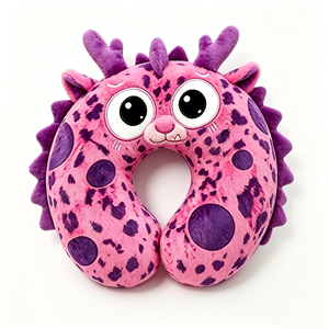 Cute dragon U-Shaped Plush <b>Neck</b> Pillow purple Soft Travel <b>Cushion</b> Unisex 8 to 13 Years - Product Image 2