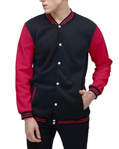Vestes universitaires rétro unisexes en laine avec manches en cuir et patchs en chenille brodés avec logo personnalisé OEM pour hommes - Product Image 2
