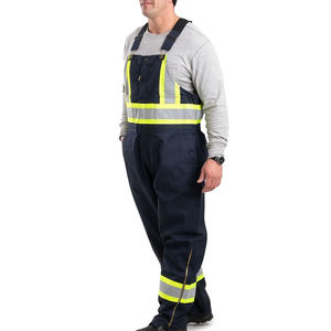 Overoles de Seguridad Reflectantes de Alta Visibilidad Personalizados 2025, Overoles de Trabajo de Poliéster para Electricistas y Construcción - Product Image 2