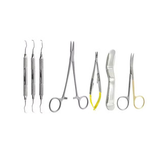 Kit d'instruments manuels de chirurgie parodontale en acier de qualité supérieure, vente en gros, ensemble complet de 16 pièces, incluant des curettes dentaires MOL - Product Image 3
