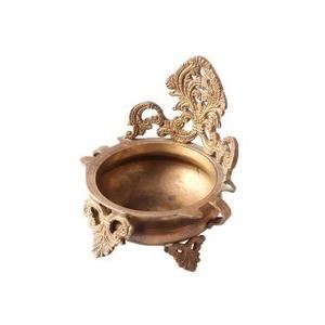 Fuente de Agua Bendita Moderna de Latón Macizo con Cruz, Acabado Dorado, Artesanía Tradicional Católica, Decoración Creativa de Metal para Montar en la Pared - Product Image 3