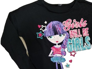 Bangladesh Stock Lot Super Fancy Girls Wii Impreso Color Camiseta de manga larga para todas las estaciones Envío excedente para la primavera - Product Image 2