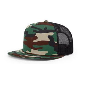Custom Made Camo Print Design Mesh <b>Snapback</b> <b>Caps</b> Adjustable 6-Panel Unisex Summer Street Style Flat Brim <b>Snapback</b> Hat - Product Image 1