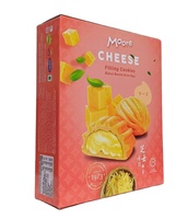 Galletas Halal Moore con Relleno de Crema de Queso, Dulces, Saladas y Crujientes, Sin Gluten, Bajas en Carbohidratos, en Caja y Bolsa, Malasia