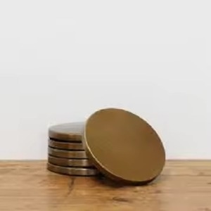 Elegant Metal Coaster Set Stylish Beverage <b>Protectors</b> for Wine Glass Coffee Mug Dining <b>Table</b> Restaurant Hotel Home - Product Image 6
