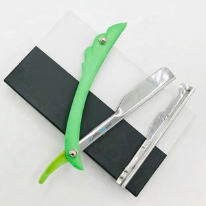 Navaja de Afeitar Desechable de Alta Calidad, Navaja Recta Sostenible para Barbería, Rasoi, Cuchillo Plegable con Mango de Plástico - Product Image 1
