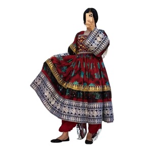 Elegant Handmade Ethnic <b>Womens</b> Maxi <b>Dress</b> <b>Vintage</b> Style Premium Fabric Wholesale Afghani Casual <b>Dresses</b> Custom Colors Designs - Product Image 1