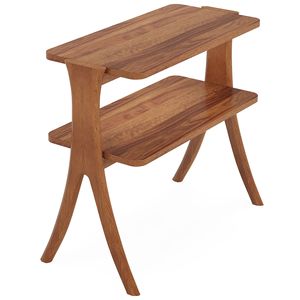 Tavolino in Legno Stile Fattoria con Ripiano a 2 Livelli, Arredamento per Soggiorno - Product Image 5