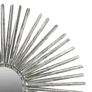 Sculpture murale moderne en métal, 33,5 pouces, design géométrique abstrait circulaire pour la décoration de salon - Product Image 3