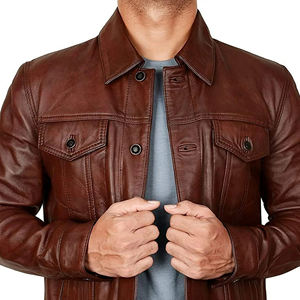 Blouson aviateur en cuir pour homme, style Outfitize, en cuir de vache véritable, durable, tenue de vol, vestes tactiques en cuir - Product Image 5