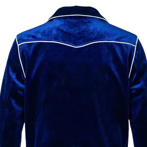Fashion <b>Men's</b> Winter <b>Velvet</b> Stand Collar Front Logo High Street Style Customized Color Casual <b>Jackets</b> - Product Image 6