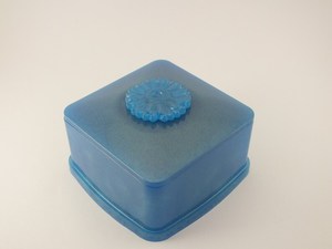 Ocean Bloom Resin Jewelry Box Handmade Blue Keepsake Storage Case With Floral Lid Decorative Organizer Timeless <b>crafts</b> - Product Image 3
