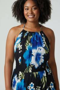 Modern Floral lavalava Rayon Eco-Friendly Breathable <b>Loose</b> Natural Washable Summer <b>Dress</b> - Product Image 4