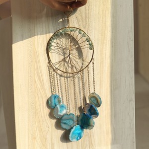 Campana de Viento Navideña de Cristal Pulido Azul Cielo, Arte Folclórico Tradicional, Decoración Colgante para el Hogar y el Jardín, Venta al por Mayor - Product Image 4
