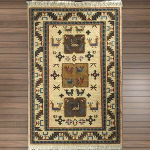 Alfombra de lana de yute de primera calidad con elemento decorativo elegante de aspecto vintage antiguo para sala de estar alfombras y juegos duraderos - Product Image 2