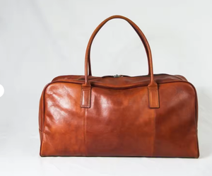Bolsa de Viaje de Cuero Genuino, Bolsa de Equipaje de Gran Capacidad para Hombres y Mujeres, para Viajes de Negocios y Uso de Fin de Semana - Product Image 6