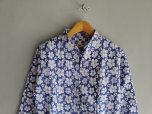 Veste matelassée patchwork florale respirante et écologique pour femme, col mandarin, manches longues, coton, styles automne, longueur standard - Product Image 2