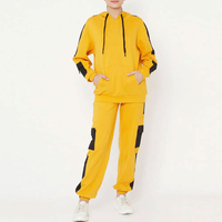 Conjunto Deportivo de Dos Piezas para Mujer, Estilo Casual, Algodón, Felpa Técnica, Estampado, Diseño Desgastado, Personalizado 2025