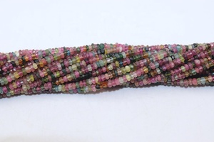 ลูกปัดโรนเดลล์ทรงเหลี่ยมหลายเหลี่ยมดิสโกทัวร์มาลีน 4 มม. ลูกปัดดิสโกทัวร์มาลีน ลูกปัดมินิมอล ลูกปัดสำหรับทำเครื่องประดับ ลูกปัดขายส่ง - Product Image 5