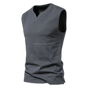 Camiseta sin mangas de gimnasio de algodón de alta calidad para hombre, chaleco de entrenamiento para hombre con camiseta estampada, ropa deportiva - Product Image 5