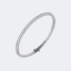 Pulsera de Diamantes de 4.36 CTW, Color E-F, Claridad VVS2, Corte Brillante Redondo, Oro de 14K, Joyería de Lujo Sostenible Certificada, Regalo - Product Image 6