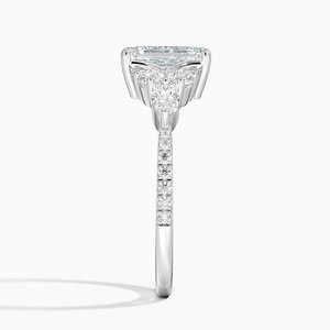 Anillo BOJ 0131 con Corte Esmeralda, Plata 925, Anillo Solitario de Lujo con Engaste de Puntas Marquise, Diamante de 2ct, Color D, VVS1, Moissanita, Certificado GRA, en Oferta - Product Image 3