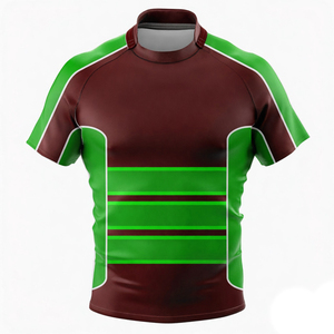 Maillot de rugby personnalisable pour homme, manches courtes, extensible, imprimé par sublimation, avec logo et couleur personnalisés - Product Image 4