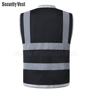 เสื้อกั๊กรักษาความปลอดภัยของผู้ชายเสื้อกั๊กรักษาความปลอดภัยแบบสลิมฟิตเสื้อกั๊กผ้าโพลีเอสเตอร์มาใหม่ฉลากตามต้องการ - Product Image 3