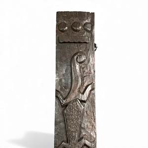 Panneau mural en bois sculpté à la main, style tribal Naga indien, décoration architecturale antique rustique pour hôtel, assortiment varié, 1 conteneur - Product Image 5