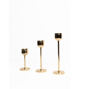 Support de bougie conique vintage en laiton fait main ILAHI, motif gaufré, 1 couleur, haute qualité, résistant à la chaleur, pour la maison et Noël - Product Image 1