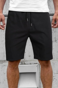 Shorts de sport d'été pour hommes, tendance streetwear, confortables, décontractés, couleur unie, effet délavé, personnalisables, tricotés à l'avant, 100% coton - Product Image 4