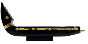 Boîte à épices en bois en forme de bateau avec organisateur de masala artisanal assorti pour la cuisine, la salle à manger, récipient de rangement traditionnel - Product Image 6