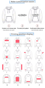 Sweat-shirt unisexe en coton uni surdimensionné sans cordon, avec logo personnalisé, coupe et couture, style streetwear, en molleton lourd de type French Terry - Product Image 4