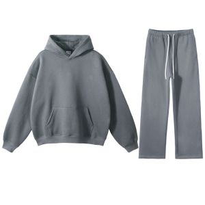 Vêtements de sport d'hiver pour hommes et femmes, ensembles de survêtements personnalisés avec logo, tissu polaire, séchage rapide, vente en gros - Product Image 3