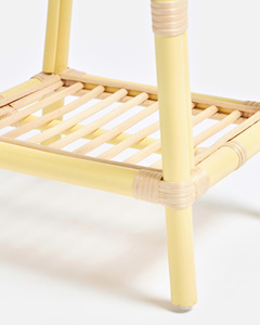 Charming <b>Rattan</b> <b>Bedside</b> Cabinet for Kids Woven Cane Nightstand with Open Shelf Natural Storage <b>Table</b> Cute Nursery Bedroom - Product Image 4