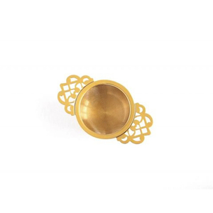 Brass <b>Tea</b> Strainers Floral Design Handle Push Button <b>Tea</b> <b>Infuser</b> Deluxe Quality Brass Mesh Wire <b>Tea</b> <b>Infuser</b> Gold Color Plated - Product Image 1