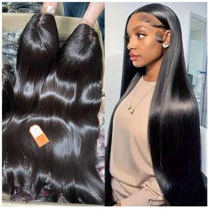 Wholesale Price for 100% Raw Vietnamese Human Hair <b>Silky</b> Straight Lace Front Wig with Single Weft Extensions - Product Image 1